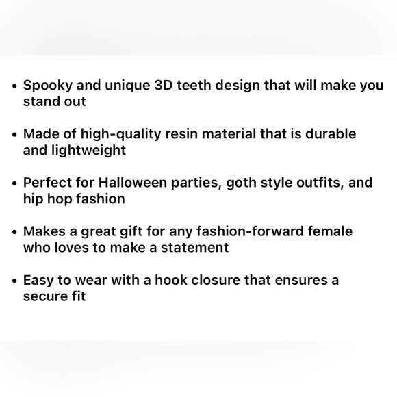 E40 ❤️ Creative Resin Horror 3D Teeth Design Dangle Earrings Jewelry - Picture 7 of 7